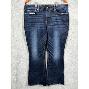Denizen From Levi's Jeans Women 36x28 Blue Whiskers Denim Stretch Modern Bootcut